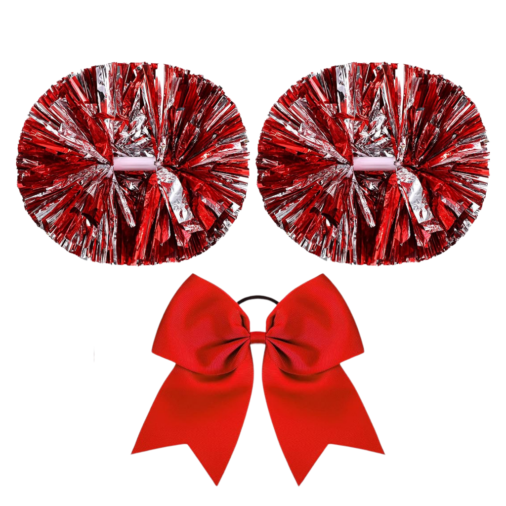 Houston Coogs youth cheer uniform with bloomers, gameday bow and poms