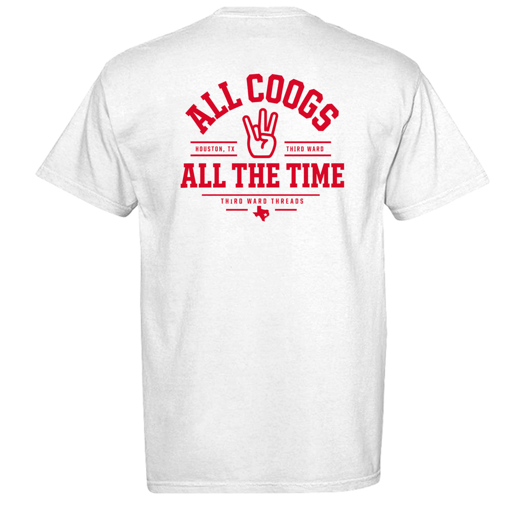 All Coogs Classic Tee in White, back view - Houston Cougars Coogs gear