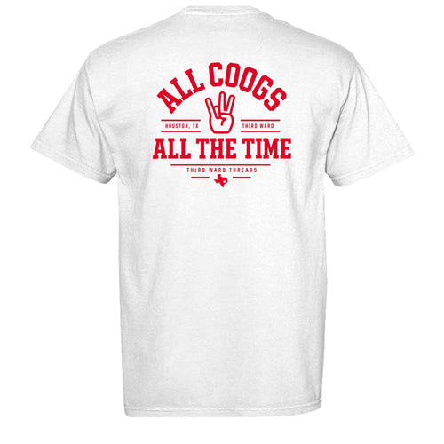 All Coogs Classic Tee in White, back view - Houston Cougars Coogs gear