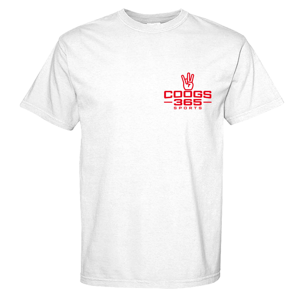 All Coogs Classic Tee in White, front view - Houston Cougars Coogs gear