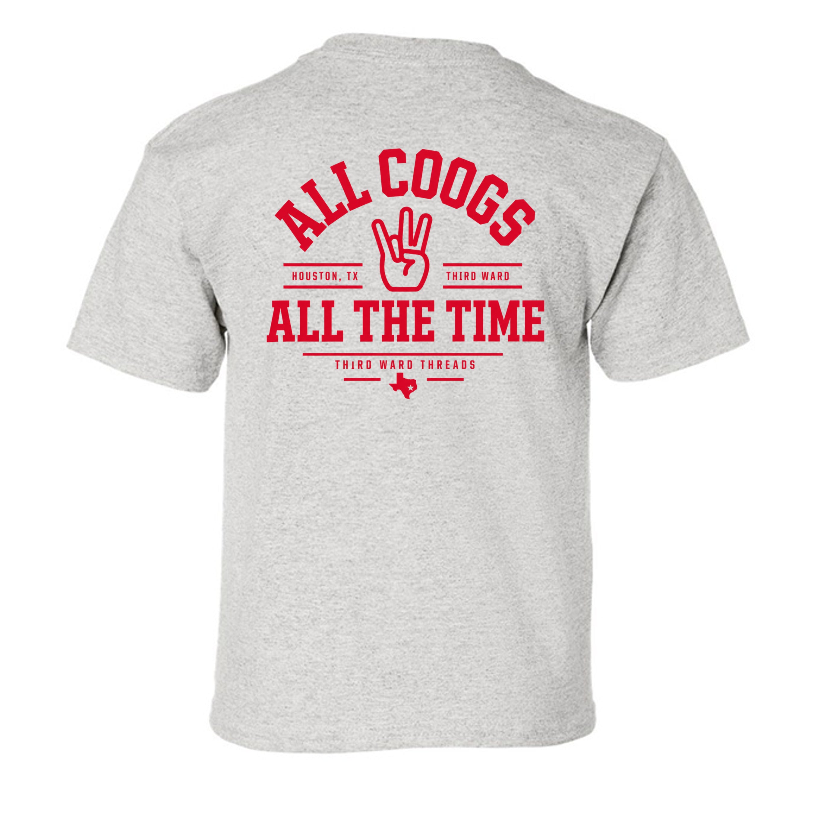 All Coogs Youth in Ash, back view - Houston Cougars Coogs gear