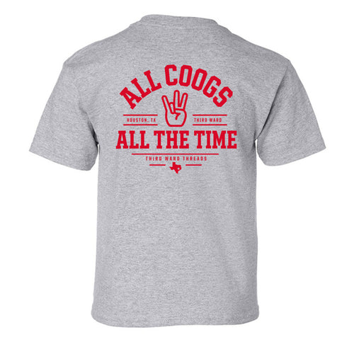 All Coogs Youth in Sport Grey, back view - Houston Cougars Coogs gear