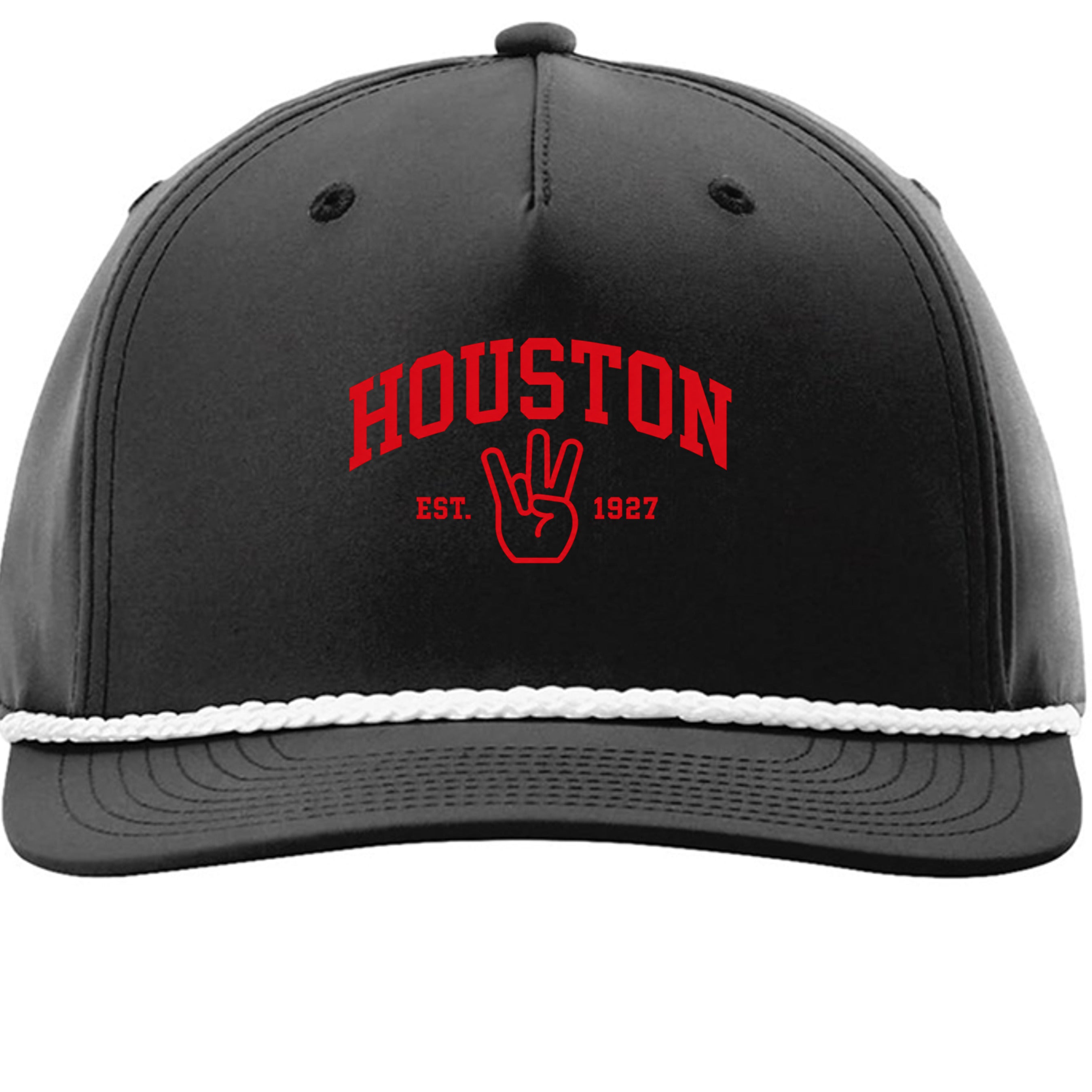 Coogs Classic Rope in Black/ White, front view - Houston Cougars Coogs gear