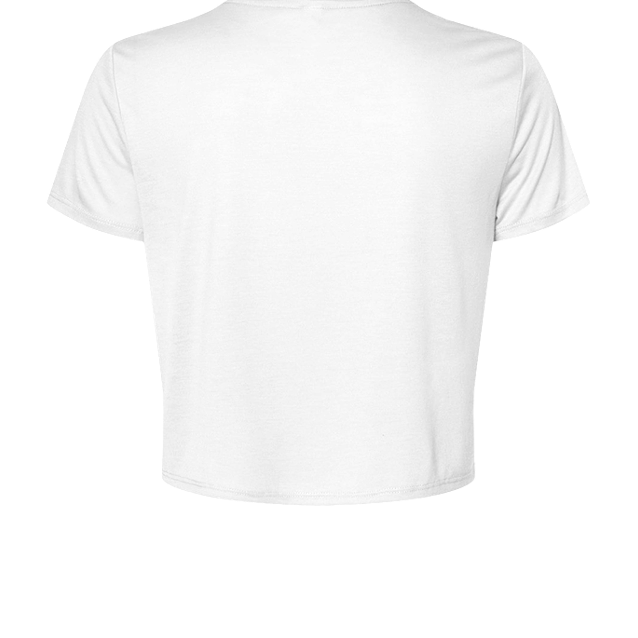 Collegiate Houston Crop in White, back view - Houston Cougars Coogs gear