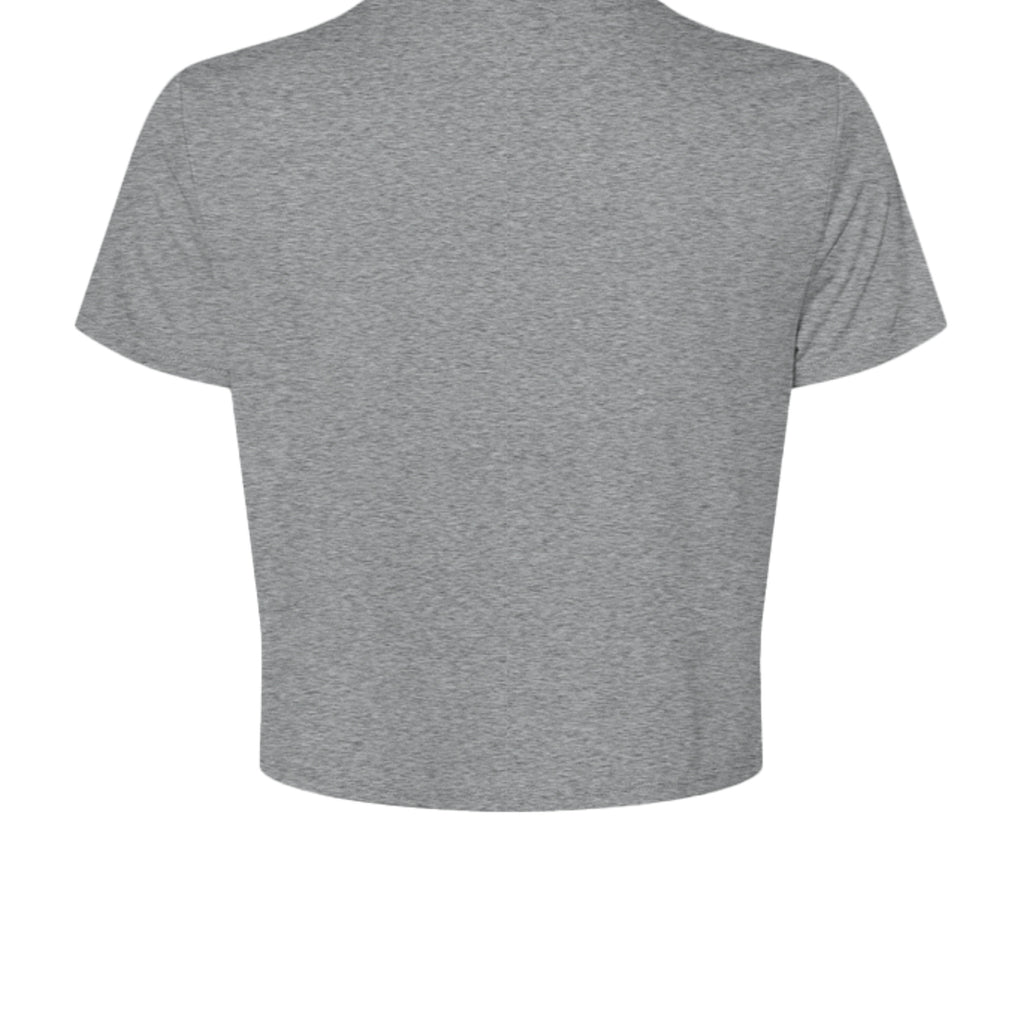 Collegiate Houston Crop in Athletic Heather, back view - Houston Cougars Coogs gear