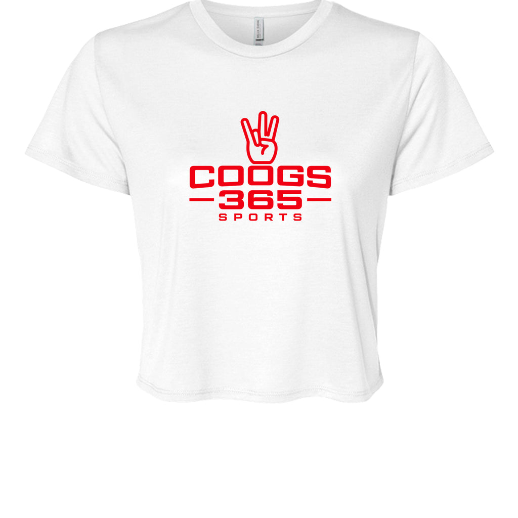 Coogs 365 Crop in White, front view - Houston Cougars Coogs gear