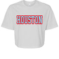 Houston Classic Crop in Vintage White, front view - Houston Cougars Coogs gear