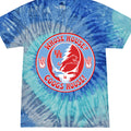 Grateful Coogs Tie Dye in Blue Jerry, front view - Houston Cougars Coogs gear