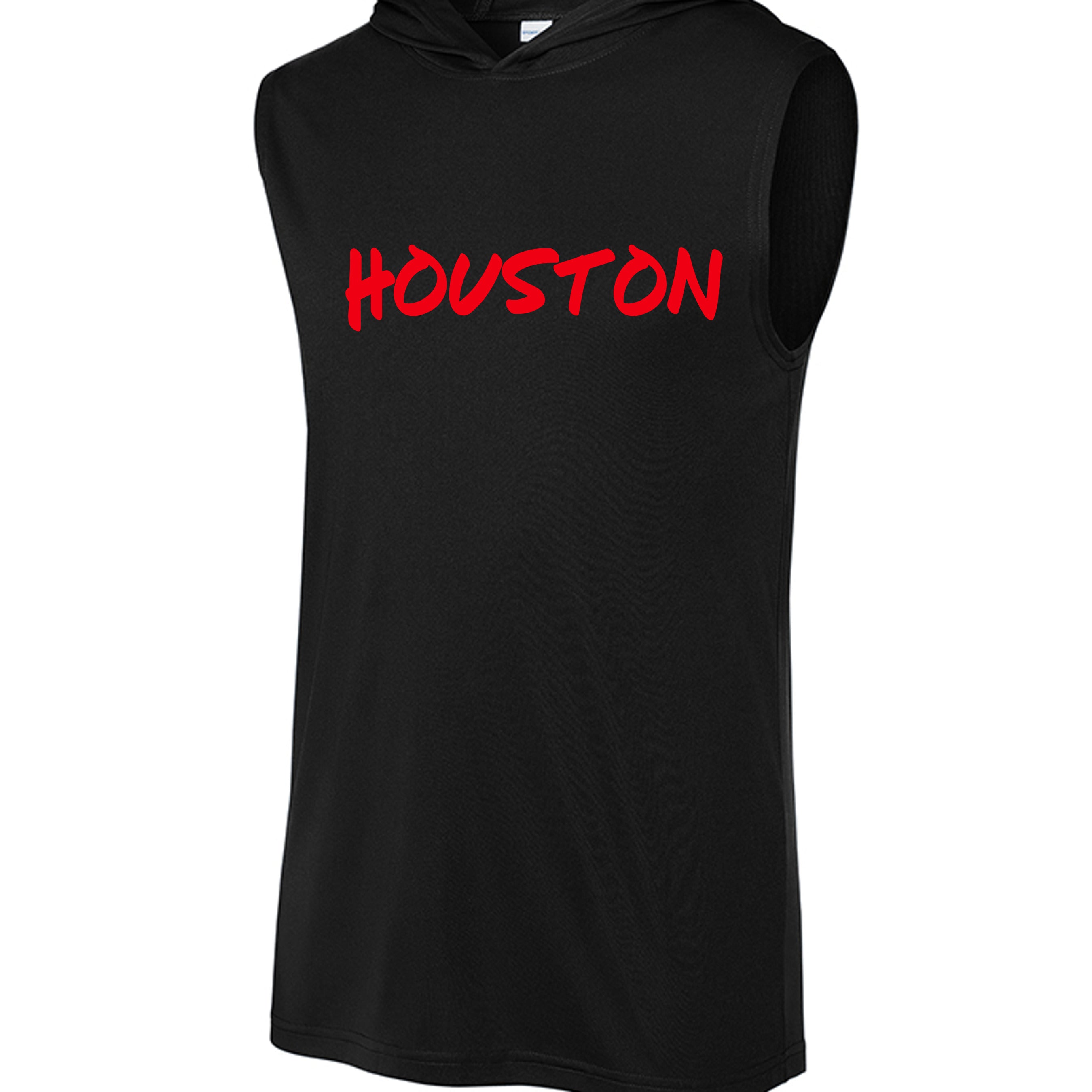 Houston Third Ward Hoodie in Black, front view - Houston Cougars Coogs gear