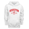 Classic H Youth Hoodie in White, front view - Houston Cougars Coogs gear